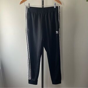 Adidas 3 Stripe Women’s Track Jogger Pants Black White Size Medium